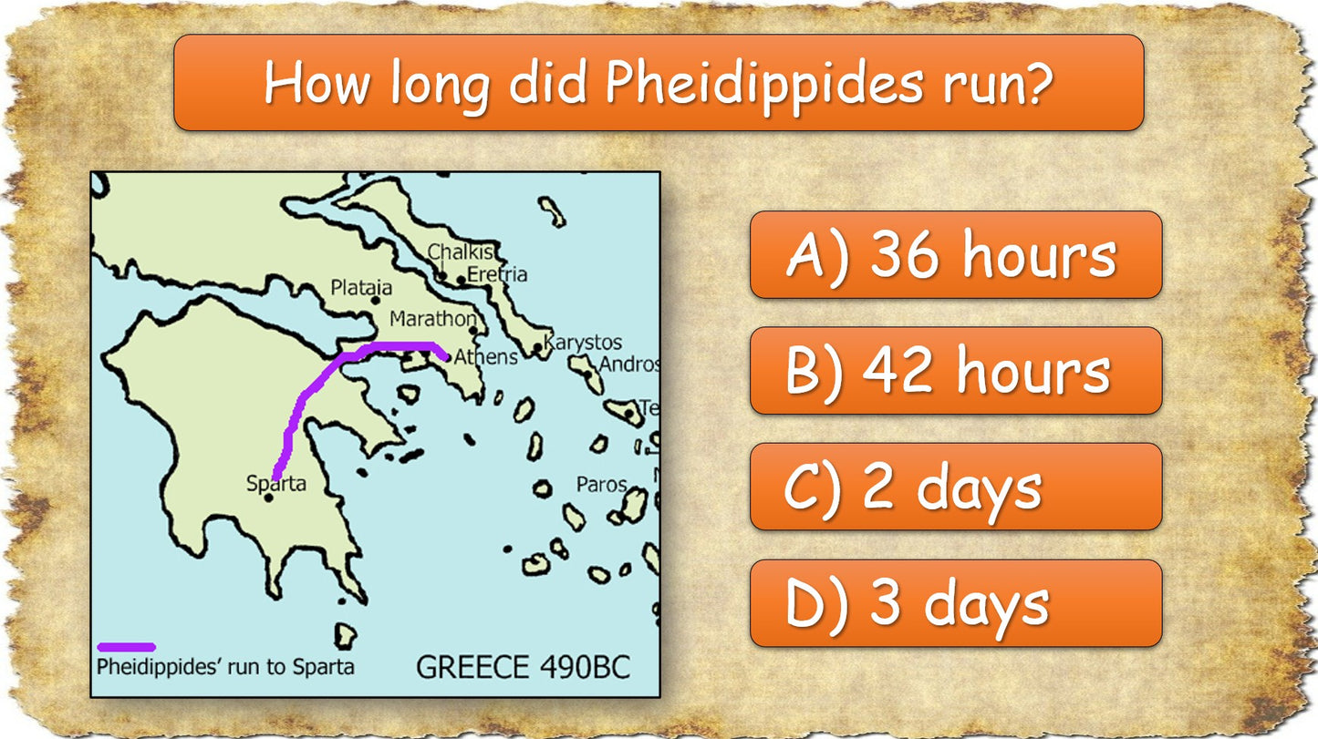 The First Marathon - Grade 6 PowerPoint Lesson