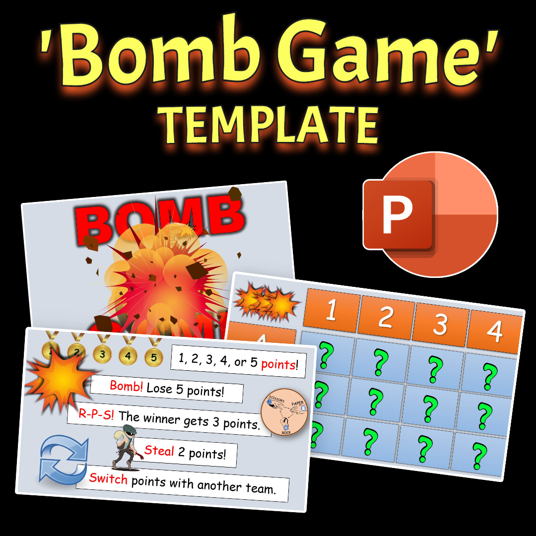 ESL Bomb Game [3x4 Grid Template] – Teacher Val