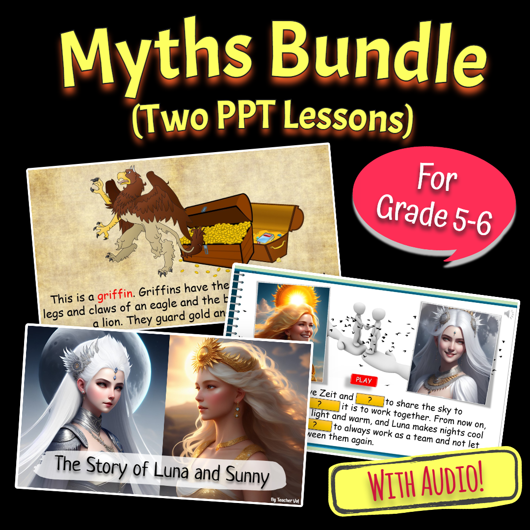 Myths Bundle Two PPT Lessons For Grade 5 6 Students Save 15