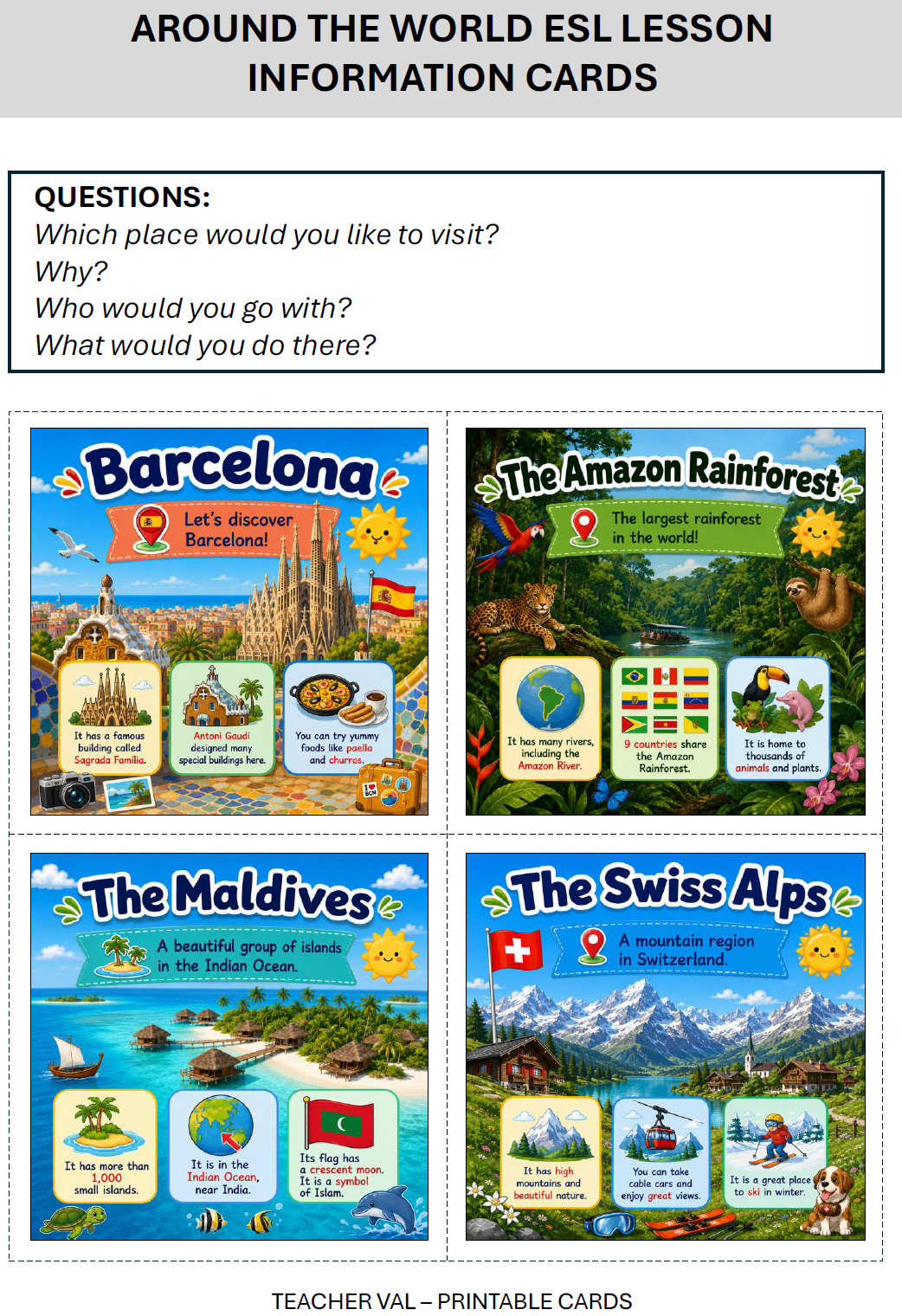 Around the World β Grade 5-6 Interactive PowerPoint Lesson
