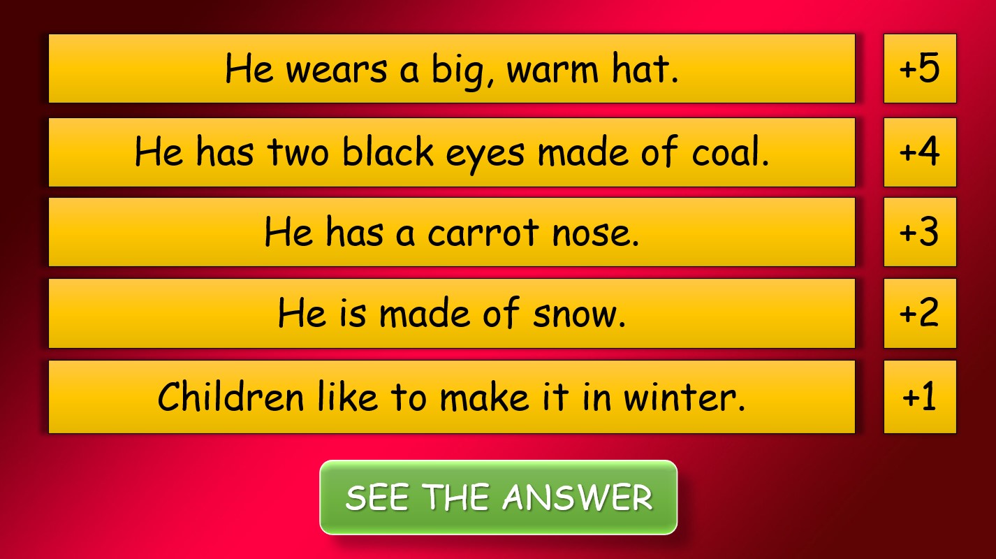 Give Me a Clue - New Year Edition (PPT Vocabulary Game with Flashcards)