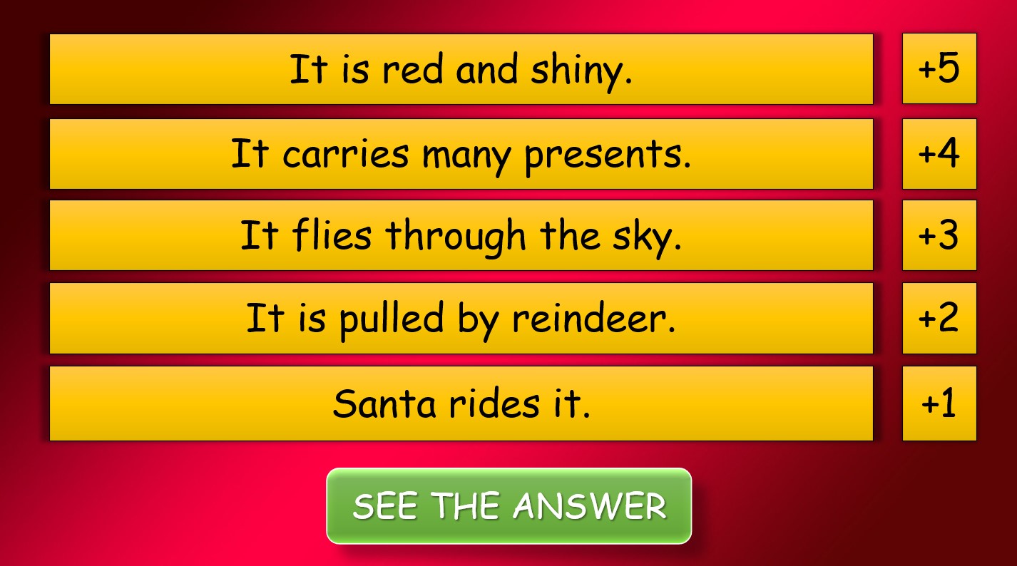Give Me a Clue - New Year Edition (PPT Vocabulary Game with Flashcards)