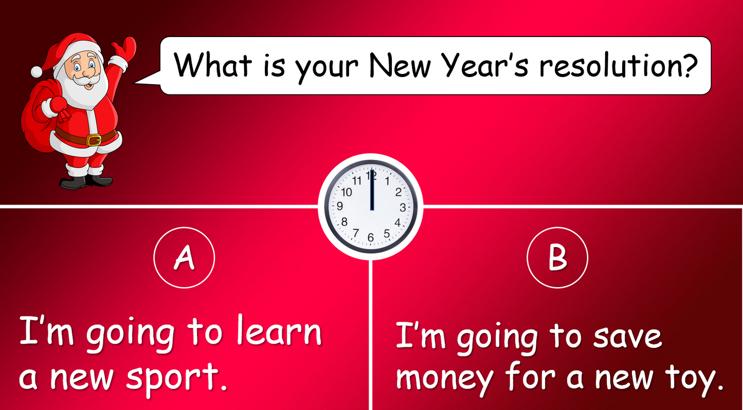 New Year's Resolutions PPT Sentence Game