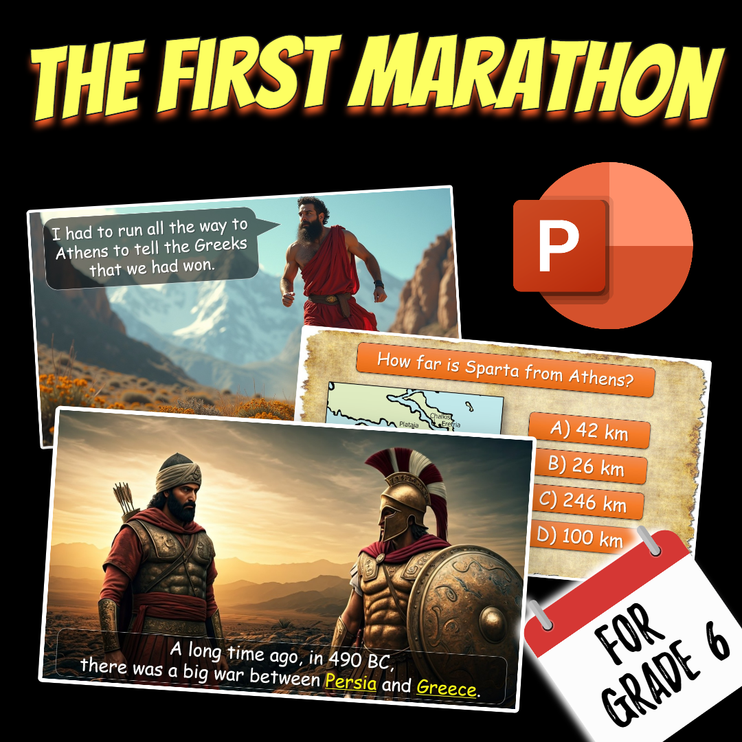 The First Marathon - Grade 6 PowerPoint Lesson