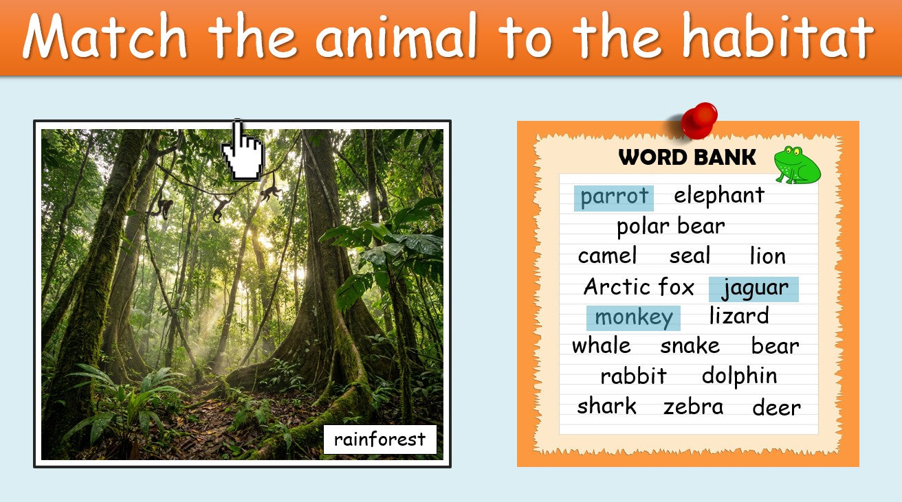 Animal Habitats - Grade 3-4 PowerPoint Lesson