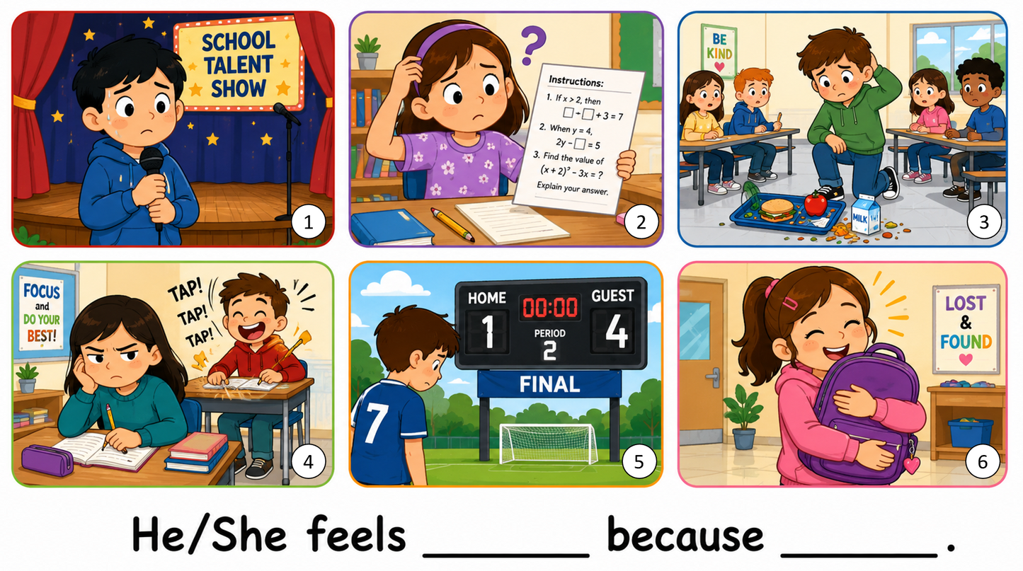 Feelings and Emotions - Grade 6 PowerPoint Lesson (Test-Teach-Test)
