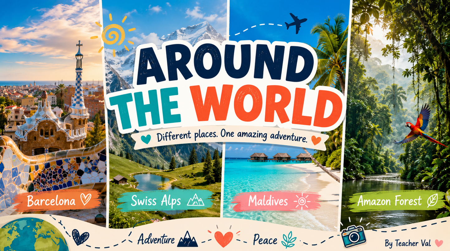 Around the World – Grade 5-6 Interactive PowerPoint Lesson
