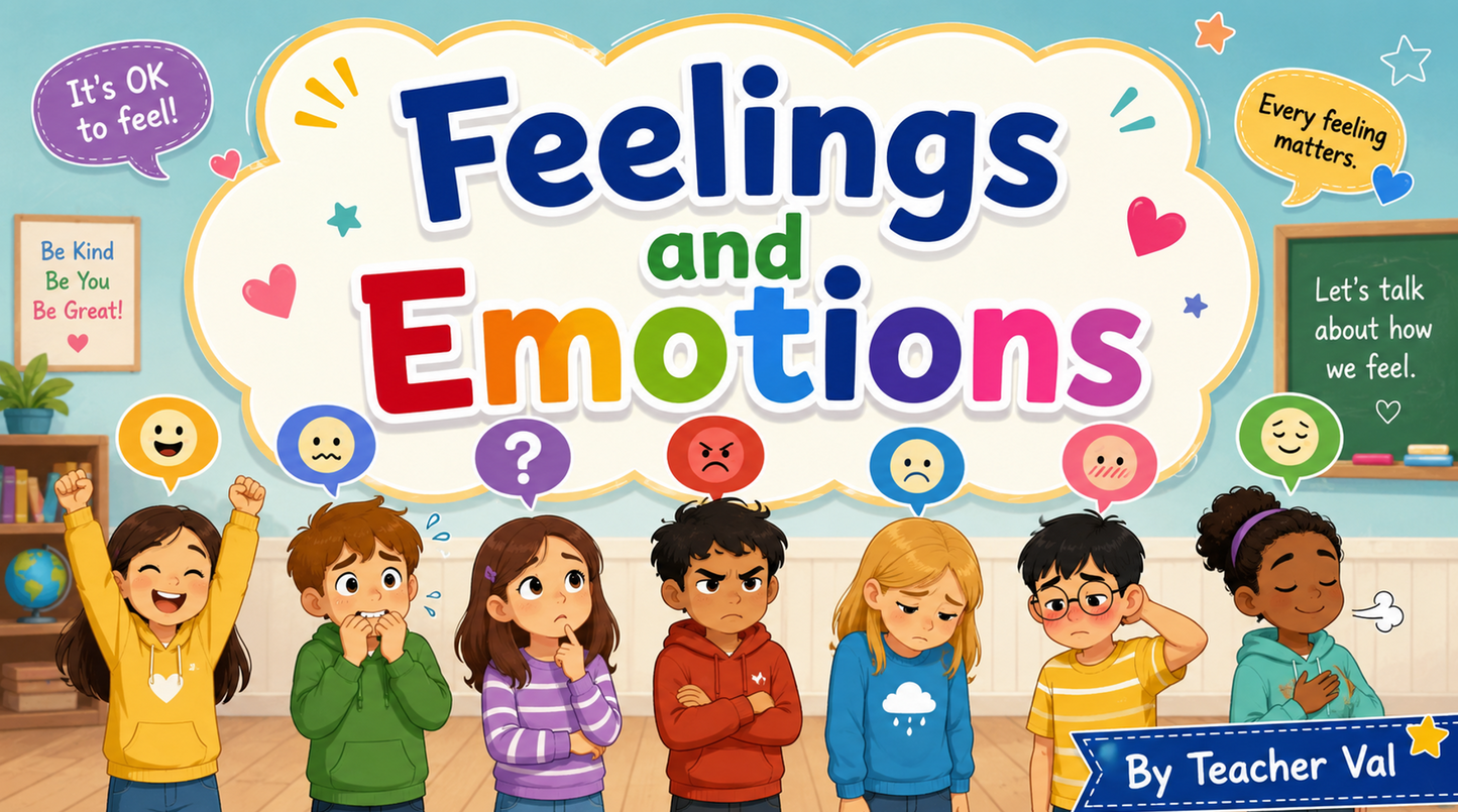 Feelings and Emotions - Grade 6 PowerPoint Lesson (Test-Teach-Test)