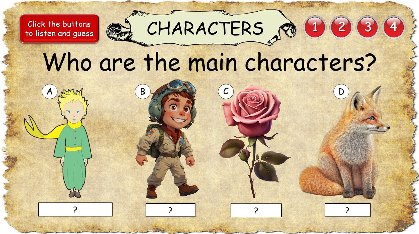 The Little Prince: Key Characters and Themes - Grade 6-7 PowerPoint Lesson