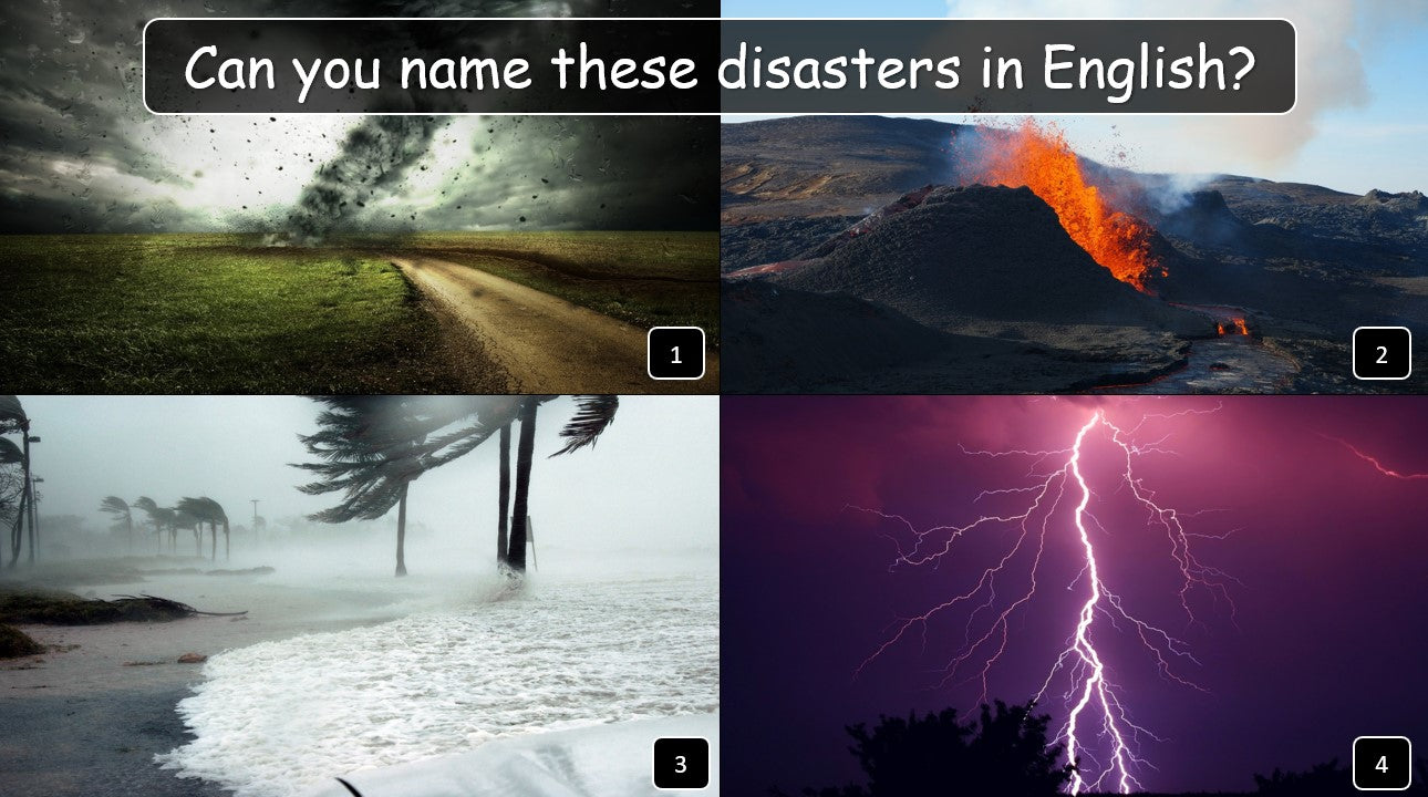 Natural Disasters 1 - Grade 5-6 PowerPoint Lesson with Video