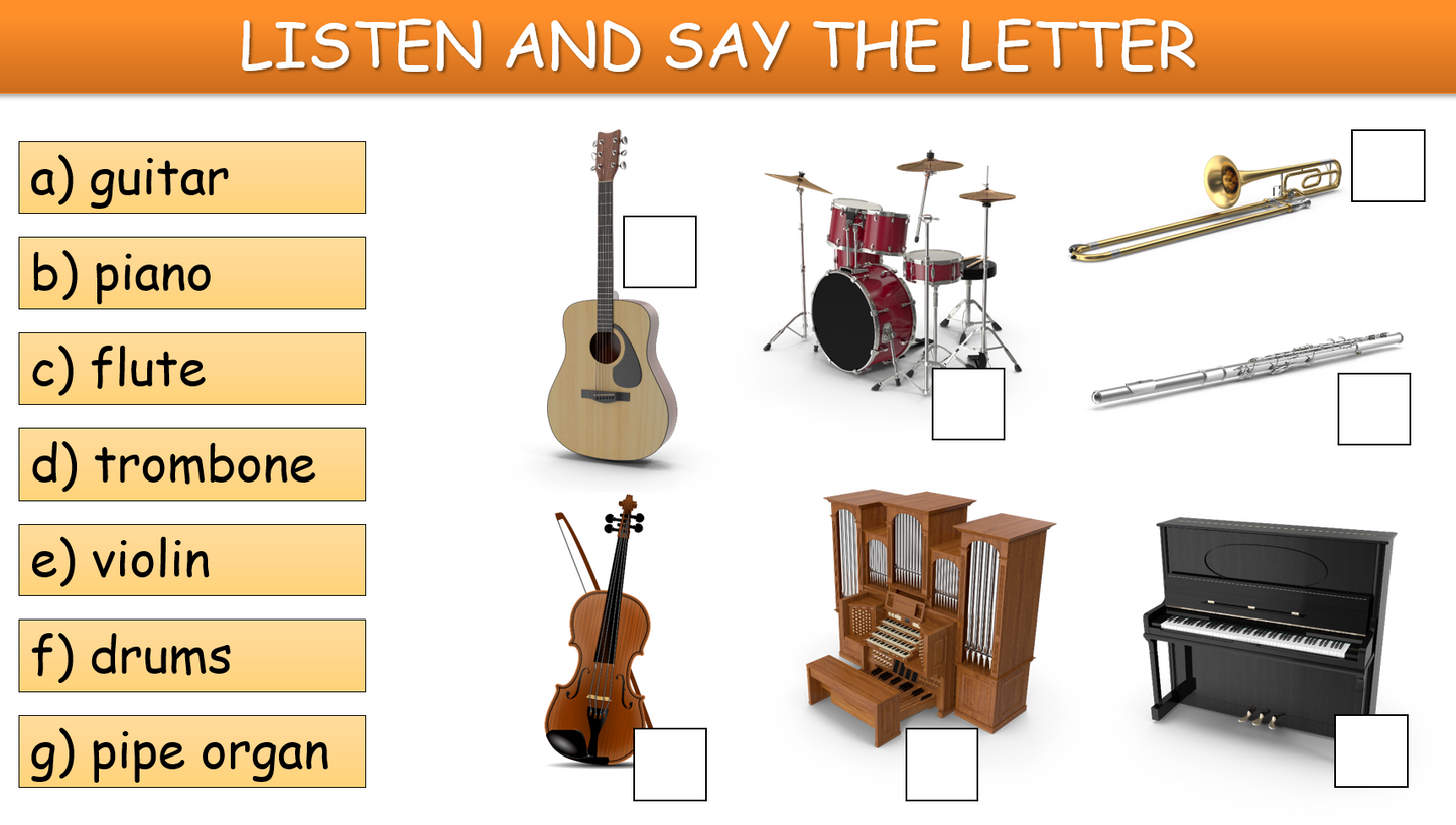 Musical Instruments - Grade 2-3 PowerPoint Lesson with Video – Teacher Val