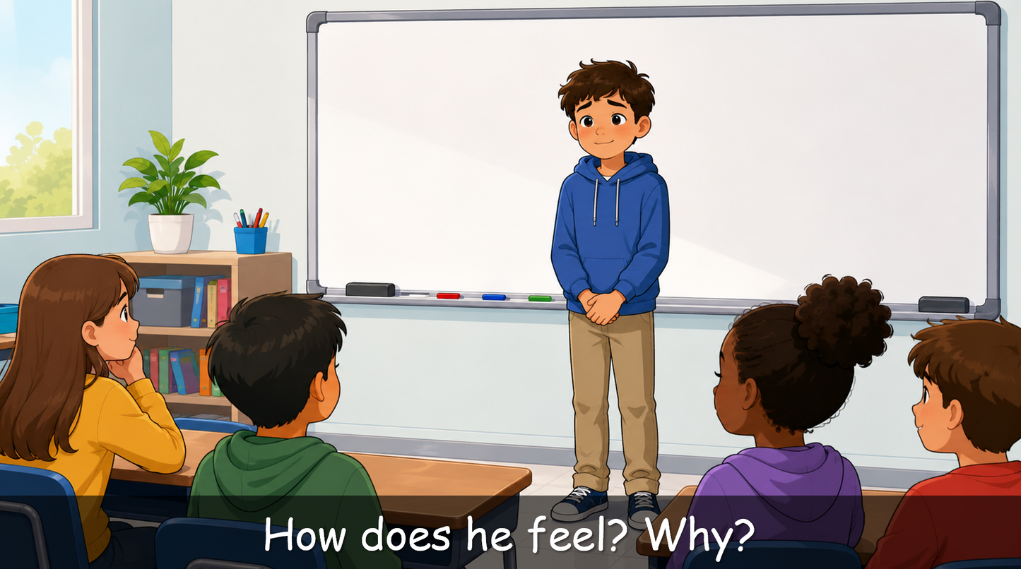 Feelings and Emotions - Grade 6 PowerPoint Lesson (Test-Teach-Test)