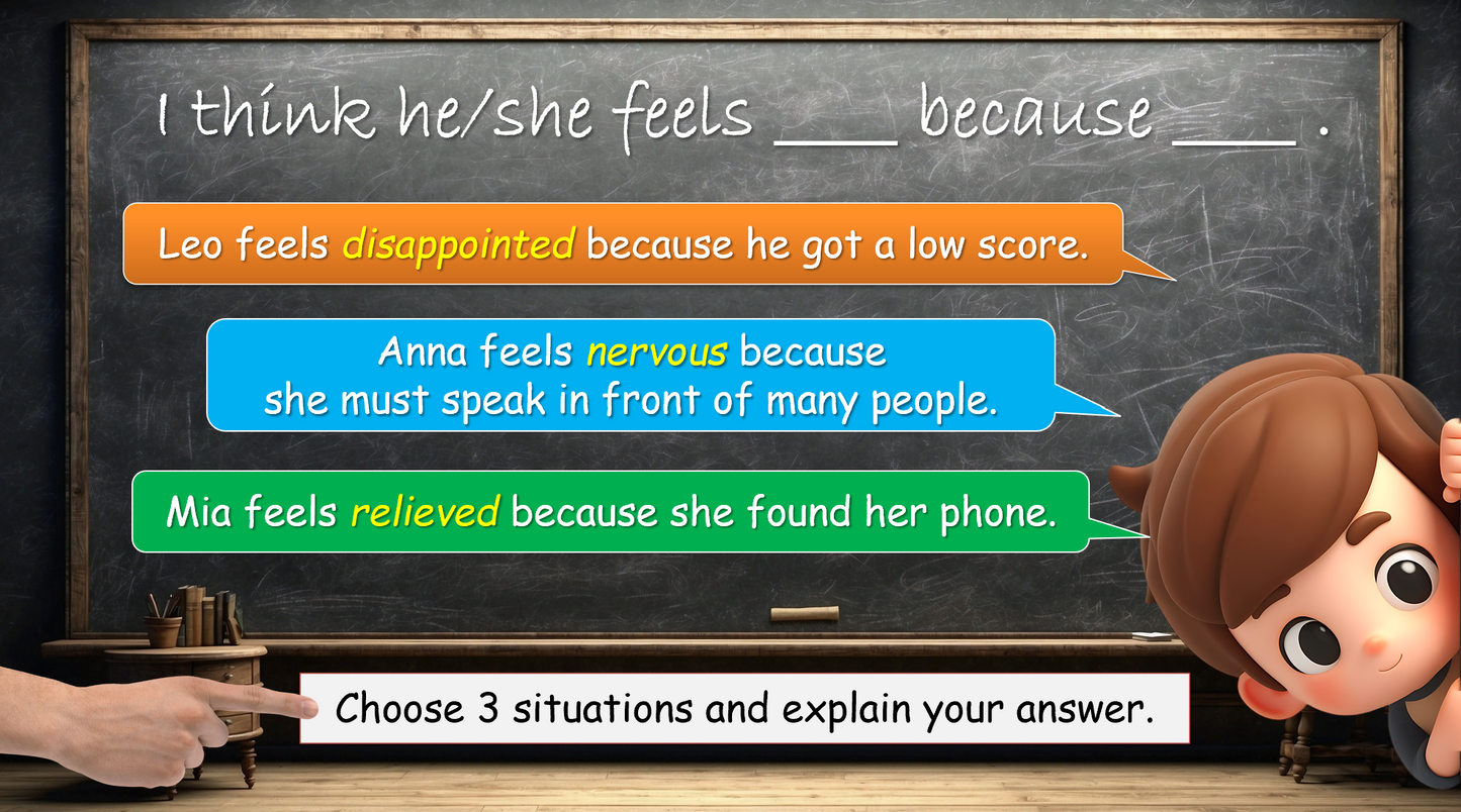 Feelings and Emotions - Grade 6 PowerPoint Lesson (Test-Teach-Test)