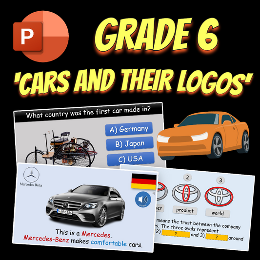 Cars and Their Logos - Grade 6 PowerPoint Lesson