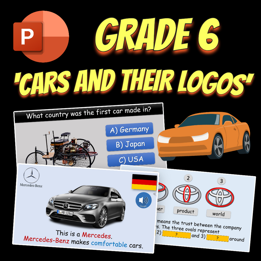 Cars and Their Logos - Grade 6 PowerPoint Lesson – Teacher Val