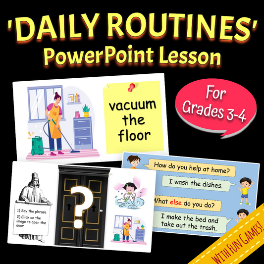 Daily Routines - Grade 3-4 PowerPoint Lesson