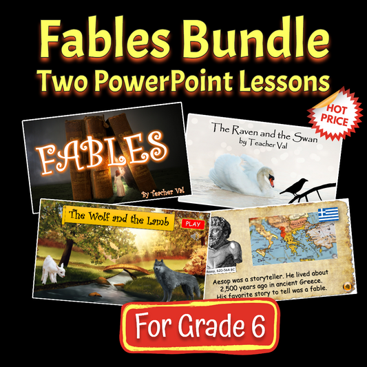 Fables Bundle - Two PPT Lessons for Grade 6 Students (Save €2)