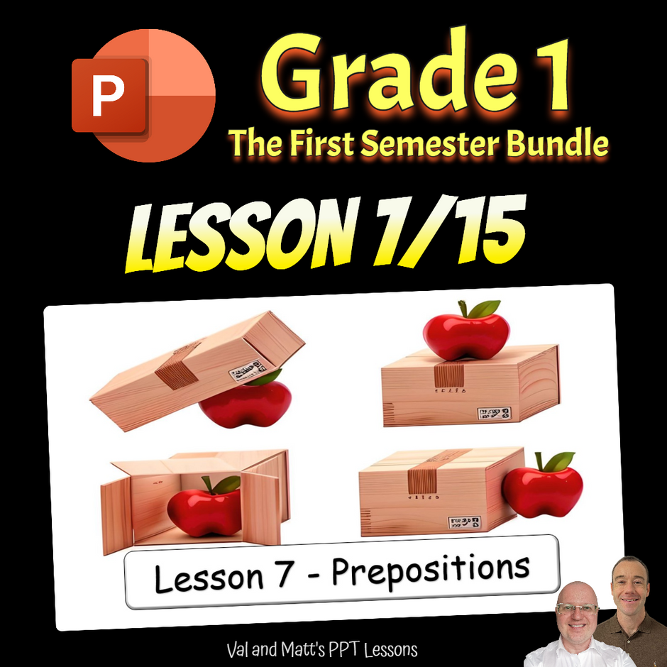 Grade 1 - The First Semester Bundle (15 PPT Lessons) – Teacher Val