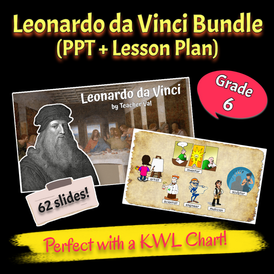 Leonardo da Vinci - Grade 6 PowerPoint Lesson + Lesson Plan