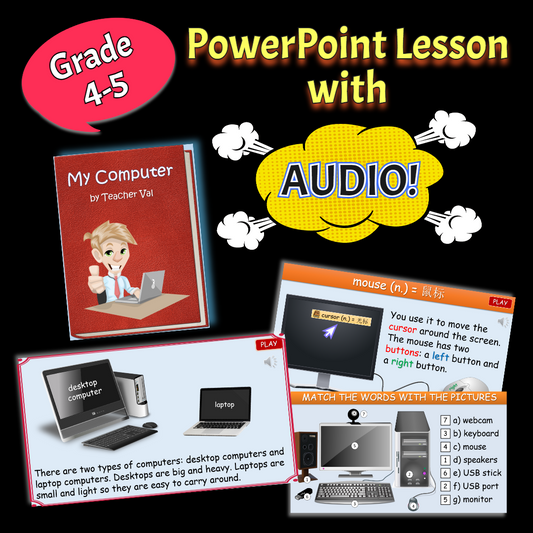 My Computer - Grade 4-5 PowerPoint Lesson with Audio