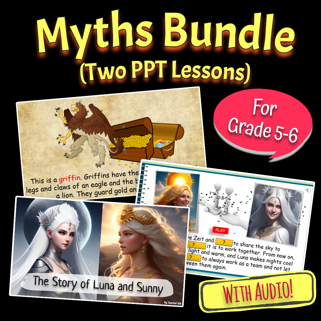 Myths Bundle - Two PPT Lessons for Grade 5-6 Students (Save 15% ...