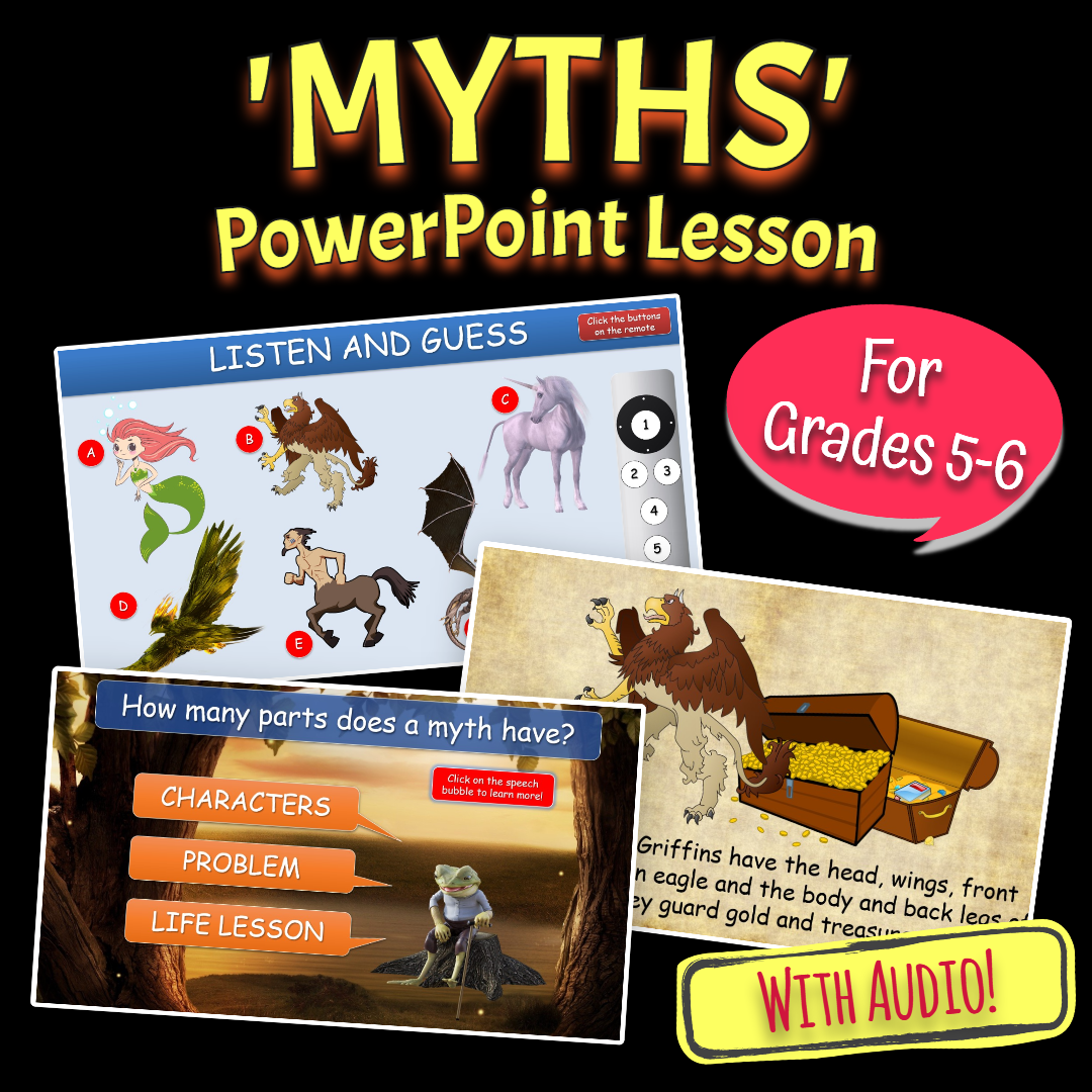 Myths Bundle - Two PPT Lessons for Grade 5-6 Students (Save 15%)