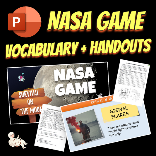 NASA Moon Survival Game Vocabulary and Handouts