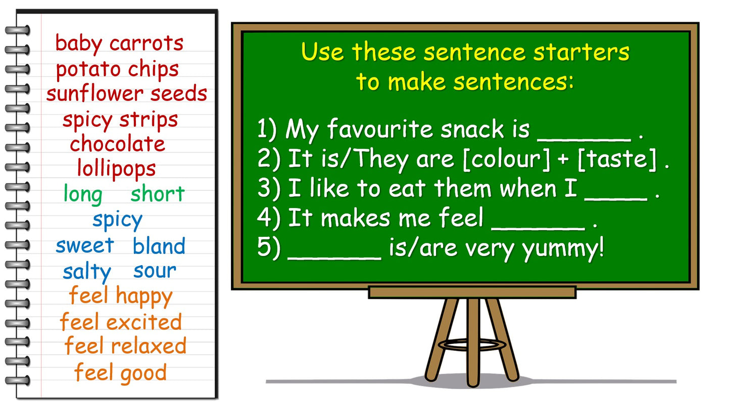 My Favourite Snacks - Grade 4 PowerPoint Lesson