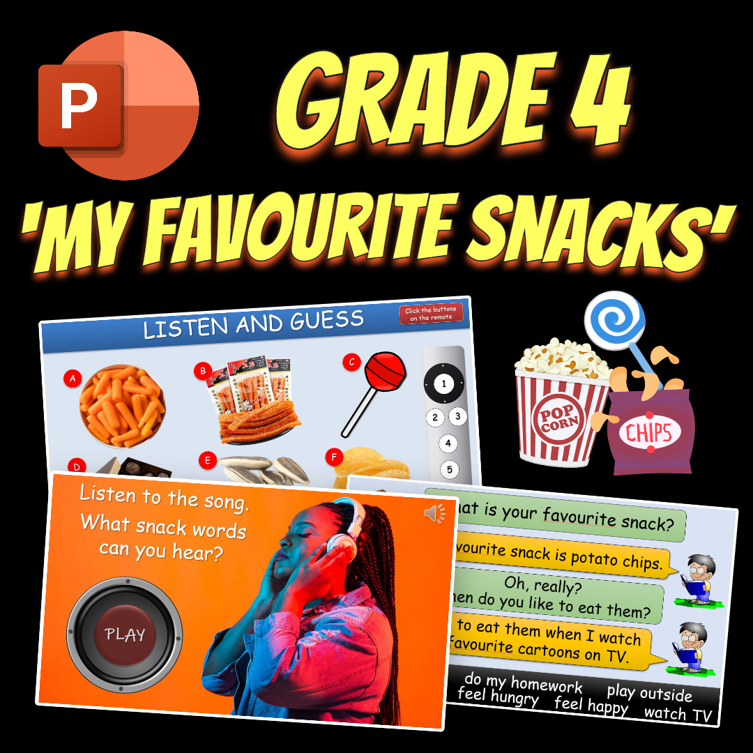 My Favourite Snacks - Grade 4 PowerPoint Lesson