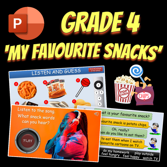 My Favourite Snacks - Grade 4 PowerPoint Lesson