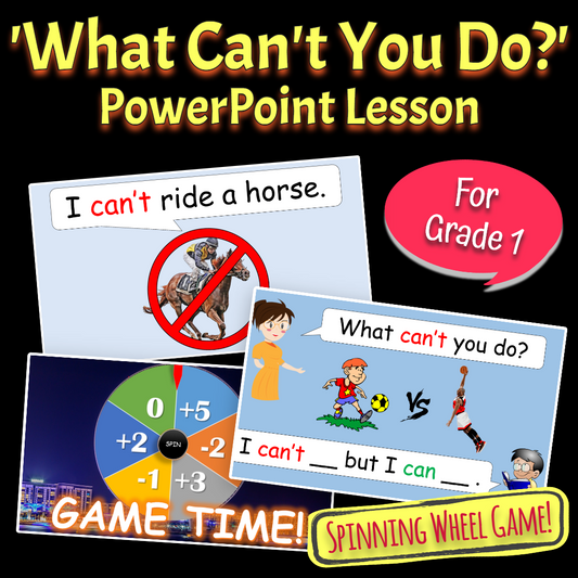 What Can't You Do? - Grade 1 PowerPoint Lesson