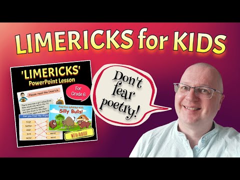 Limerick Lesson Limericks - Grade 6 PowerPoint Lesson with Audio – Teacher Val